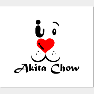 Akita Chow Dog Apparels Posters and Art